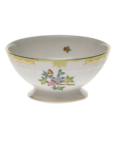 Herend Queen Victoria Green Footed Bowl