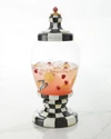 Mackenzie-childs Courtly Check Enamel Beverage Hostess In Multi