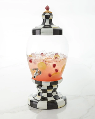 Mackenzie-childs Courtly Check Enamel Beverage Hostess In Multi
