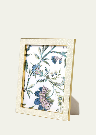 Aerin Cream Faux-shagreen 8" X 10" Picture Frame In Multi