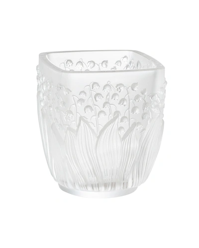 Lalique Clear Muguet Votive In Clear Crystal