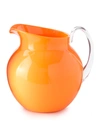 Mario Luca Giusti Palla Fluorescent Acrylic Pitcher, Orange In Orange/green