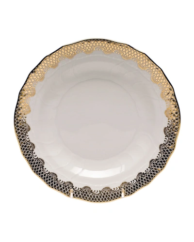 Herend Gold Fish Scale Dessert Plate