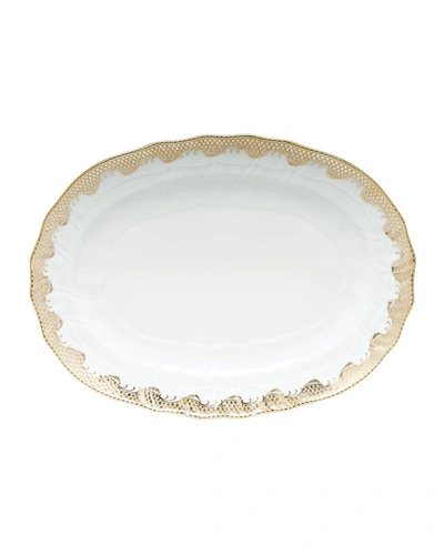 Herend Gold Fish Scale Platter