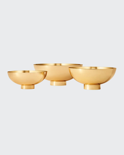 Aerin Sintra Large Footed Bowl In Gold