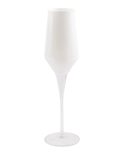 Vietri Contessa White Champagne Glass