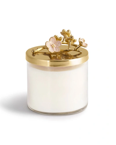 Michael Aram Cherry Blossom Candle In Clear/gold