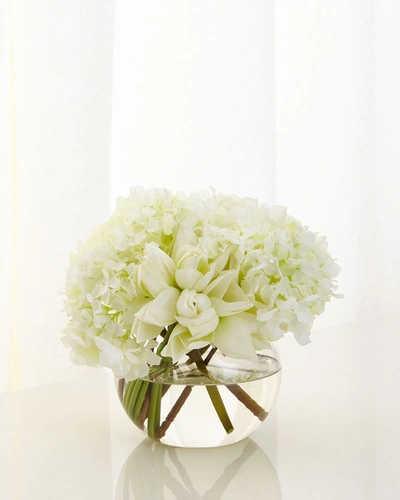 John-richard Collection Peonies On Broadway Faux Floral In White