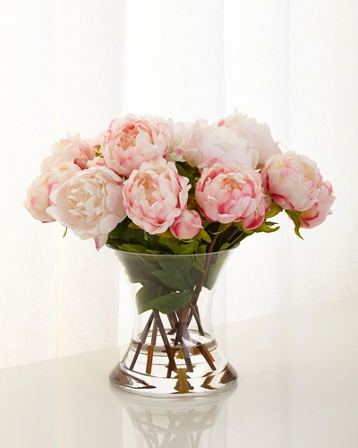 John-richard Collection Peonies N Pink Faux-floral Arrangement