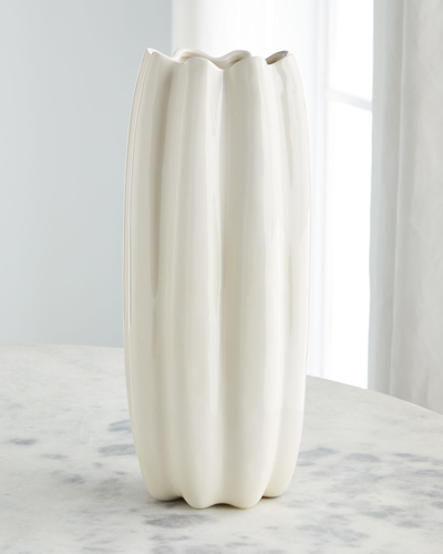 Aerin Mirabelle Tall Vase In Cream