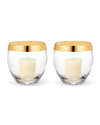 Aerin Gabriel Votives, Set Of 2 In Clear/gold