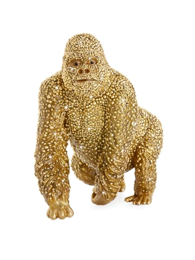 Jay Strongwater 25th Anniversary Pave Gorilla Figurine In Golden