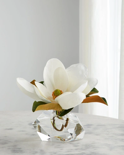 John-richard Collection Sweet Magnolia Arrangement In White/gold