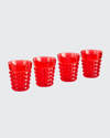 Mario Luca Giusti Palazzo Red Tumblers, Set Of 4