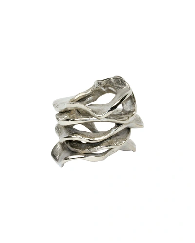 Kim Seybert Silver Flux Napkin Ring