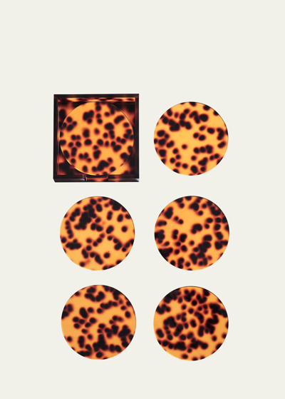 Kim Seybert Tortoise Coasters, Set Of 6 In Brown