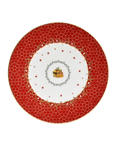 Bernardaud Noel Red Gift Salad Plate
