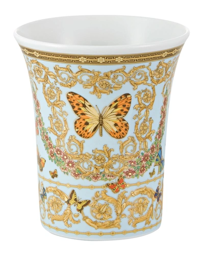 Versace Butterfly Garden 7" Vase In Gold Multi