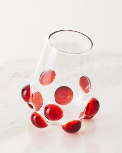 Massimo Lunardon Bubble Wine Glass, Red