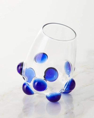 Massimo Lunardon Bubble Wine Glass, Blue
