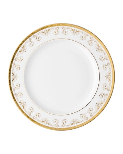 Versace Medusa Gala Gold Dinner Plate In White And Gold