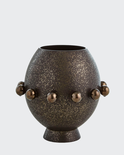 Ashley Childers For Global Views Spheres Collection Vase In Bronze