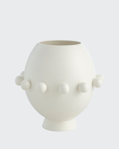 Ashley Childers For Global Views Spheres Collection Vase I In White