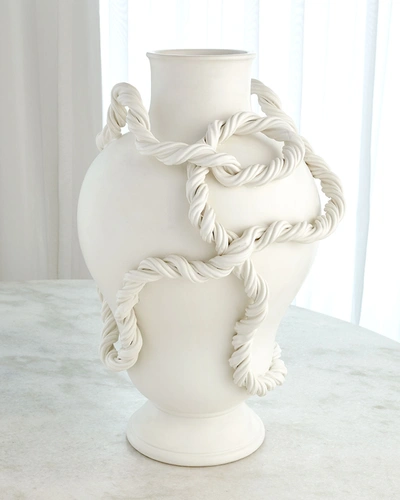 Ashley Childers For Global Views Twisted Vine Vase In White