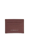 Givenchy Pandora Leather Cardholder In Burgundy