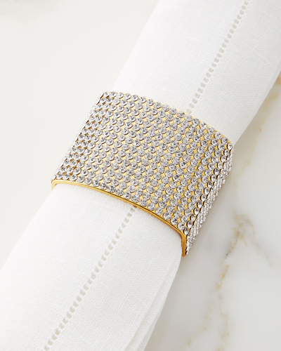 Nomi K Classic & Modern Crystal Studded Napkin Rings, Set Of 4