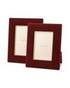 Aerin Valentina Velvet Frame, 5" X 7" In Cinnabar