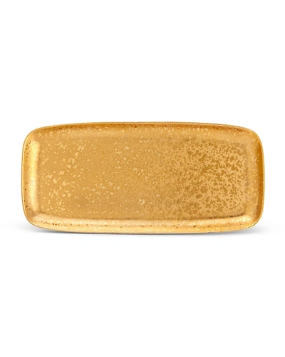 L'objet Alchimie Medium Rectangular Platter In Gold