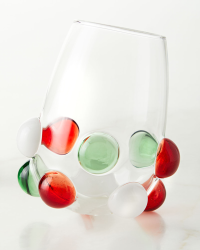 Massimo Lunardon Multicolor Bubble Stemless Wine Glass