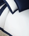 Polo Ralph Lauren Organic Sateen Border King Duvet In Navy
