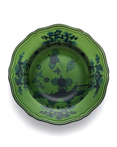 Richard Ginori Oriente Italiano Soup Plate, Malachite