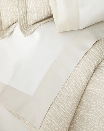 Sferra Larro Sateen King Fitted Sheet In Beige