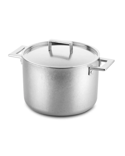Mepra 8.6" Deep Pot With Lid In Stainless Steel