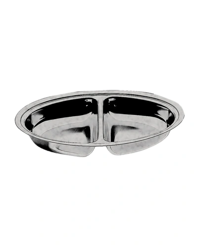 Mepra Original Vintage 2-compartment Oval Container In Silver