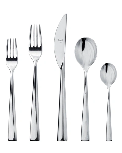 Mepra Energia Flatware Set, 20 Pieces In Silver-tone