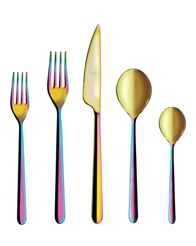 Mepra Linea Rainbow 20-piece Flatware Set In Multi