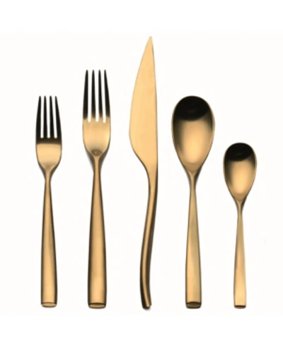 Mepra Arte Oro Ice 20-piece Flatware Set In Gold-tone