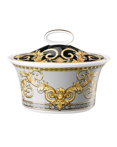 Versace Prestige Gala Covered Sugar Bowl In Gray