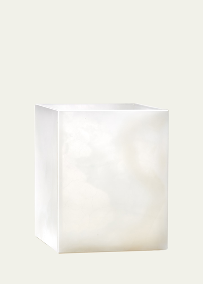 Labrazel Hielo White Onyx Waste Basket