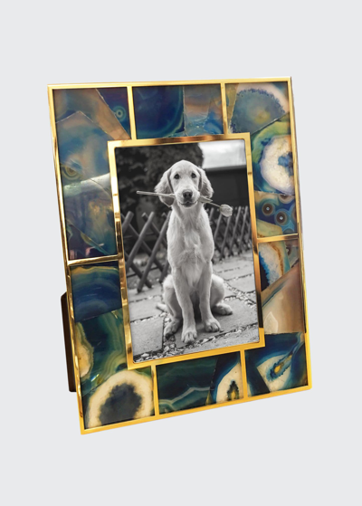Monica Rich Kosann Blue Agate Frame, 5" X 7" In Multi