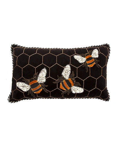 Mackenzie-childs Bumble Bee Lumbar Pillow