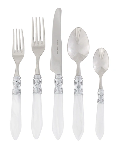 Vietri Aladdin Brilliant White Place Setting, Set Of 5