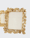 Jay Strongwater Dutch Floral Frame Composition, 8" X 10" In Gold
