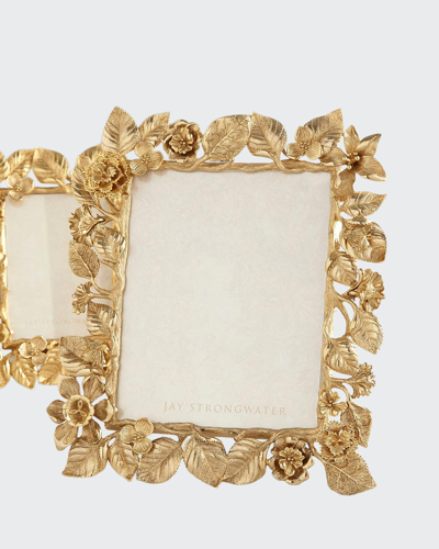Jay Strongwater Dutch Floral Frame Composition, 8" X 10" In Gold