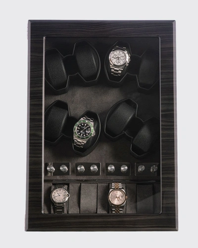 Bey-berk Men's Louis Large Watch Winder %26 Storage Case In Grey