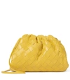 Bottega Veneta The Intrecciato Mini Pouch Crossbody Bag In Light Yellow